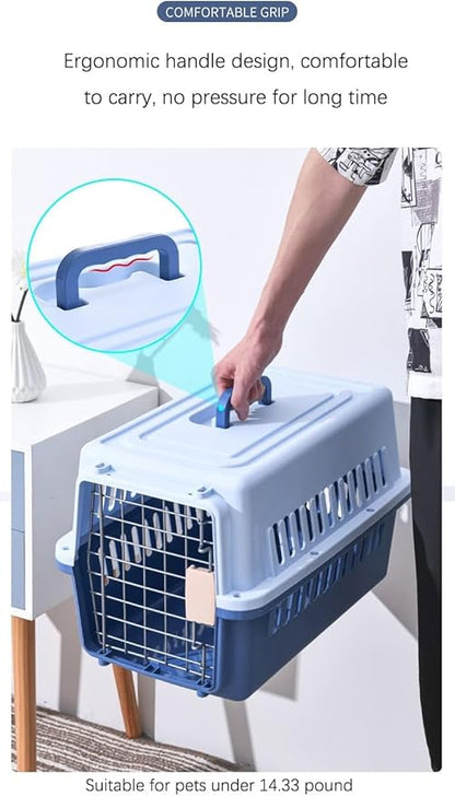 LLGJ-Pets Spree Travel Pet Carrier Dog/cat Hard-Sided Carriers for Pets up to 14 Pounds Small Animal Carrier Airline/Road Travel Approved Stout (Coffee)