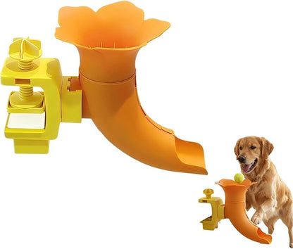 Automatic Dog Ball Launcher Toy - Adjustable Height, Interactive Fetch Machine for Indoor/Outdoor Play, Energy Release & Training, Fun for All Dog Sizes (Attaches to Door/Post/Table)