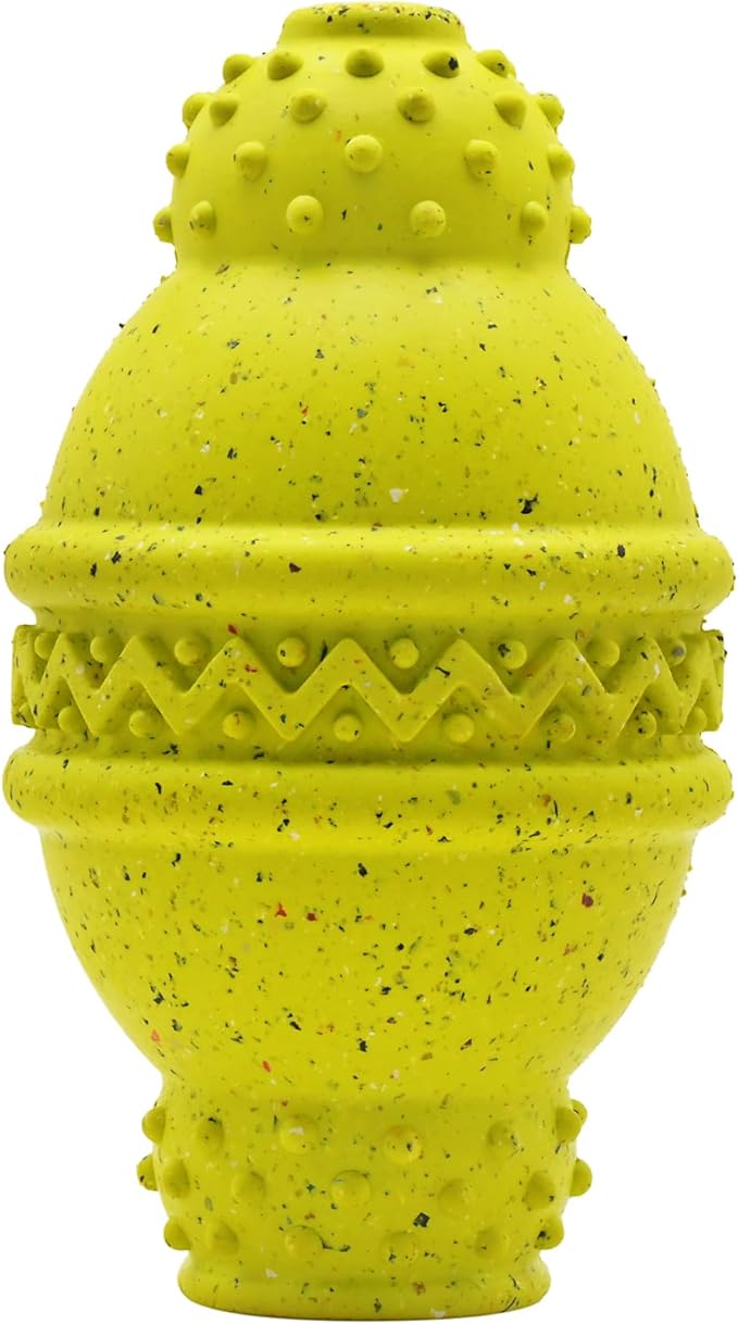 Max Fusion Made with Nike Grind, Arlee Cannon Treat Dispensing Dog Toy for All Dogs, Treat Dispenser, Durable Treat Toys, Natural Rubber Chew Toy, XLarge, Yellow, 1 Count