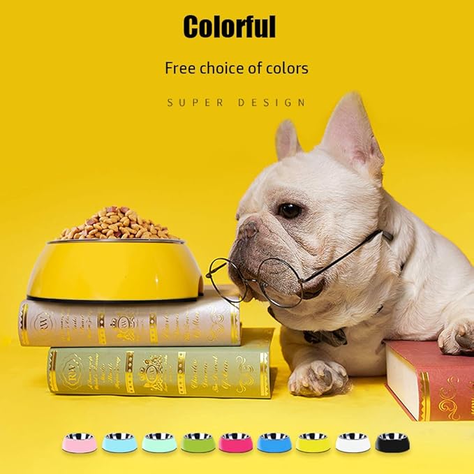 Pet Bowls Stainless Steel Dog Cat Pet Bowl Universal Pet Water and Food Bowls 4 Sizes and 5 Colors Available (XL, Blue)