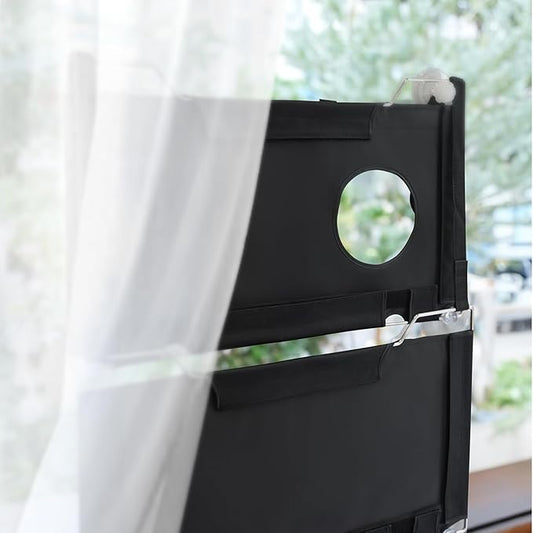 Cat Window Perch Folding Cat Hamock for Closing Curtain Up to 50lb Metal Frames Double Layers Window Bed Soft Mats Sunny Seat