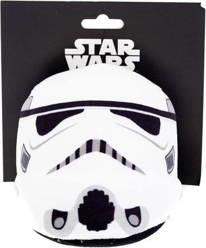 Star Wars Dog Toy, Stormtrooper Helmet White Pet Toy, Plush, 5.5" x 6"