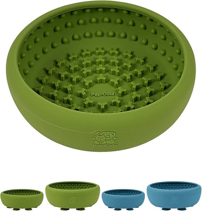 Dog Lick Bowl for Dogs, Lick Mat, Slow Feeder Lick Bowl with Strong Suction, BPA-Free Silicone, Freeze Licking Bowl for Anxiety Relief, Enrichment & Distraction, Dishwasher Safe (Green, L)
