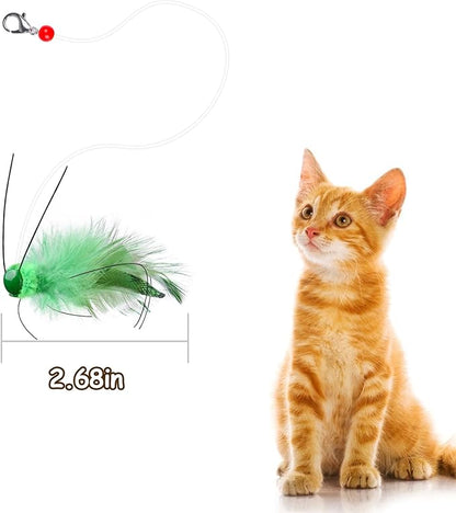 ORSDA Cat Wand Toy, Cat Teaser Toy for Indoor Cats