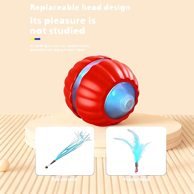 2 Packs Interactive Cat Toys for Indoor Cats,Automatic Moving Kitten Toys,Cat Toys for Bored Indoor Adult Cats,Smart Rechargeable Cat Enrichment Toys for Cats to Keep Them Busy, Cat Balls Pet Toys