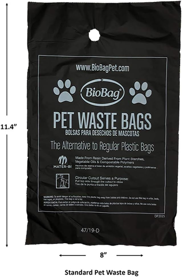 BioBag Premium Pet Waste Bags, Bulk Pack, 2500 Count, Great For All Dog Breeds, Fits in Standard Park Dispensers