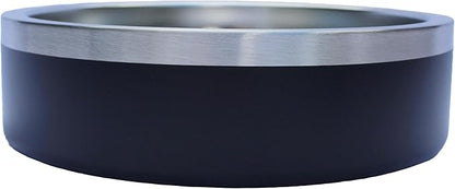 Custom Dog Bowl with Large Name - 304 Stainless Steel, Personalized Engraved, Nonslip, Custom Cat Bowl, Feeder, Pet Supplies, Food (Black, Small - 18oz)