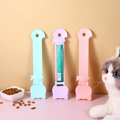 3 Pcs Cat Treat Spoon Squeeze, Cute Pet Feeder Spoon, Multi-Function Lickable Wet Food Dispenser for Liquid Snack Puree Pet Supplies (3 Colors)