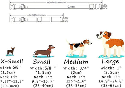 Dog Collar - Adjustable Heart Dog Collar - Love Theme - Perfect for Small Medium Large Dogs(Pink Heart,M)