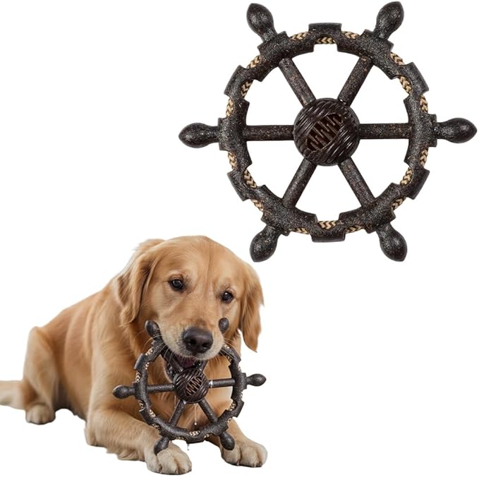 Tug of War Dog Toy - Pirate Wheel Dog Tug Toy with Treat-Dispensing, Interactive Dog Chew Toy with Durable Design for Dental Health and Boredom Relief