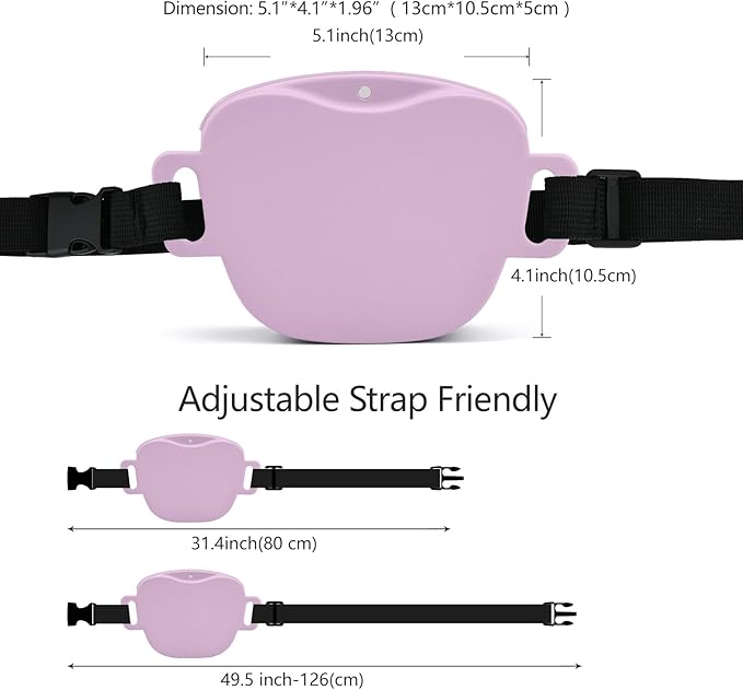 AUDWUD Magnetic Silicone Dog Treat Pouch with Adjustable Waist Belt Dog Training Bag for Small Medium Large Dogs Hands Free, Easy to Clean and Dishwasher Safe