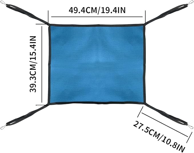 Cat Hammock for Cage Hanging ，Summer Breathable Coolness Oxford Cat Hammock Bed，with Straps and Metal Hooks Bed for Cats Small Dogs Rabbits