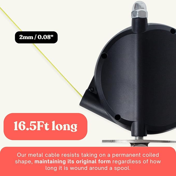 Heavy-Duty Retractable Dog Tie Out Cable: The Ultimate Dog Line for Outside – Super Strong Tie Out Retractable Cable for Dogs.