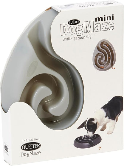 Kruuse Buster DogMaze Mini Grey Bowl – Non-Toxic Interactive Slow Feeder for Better Digestion & Energy