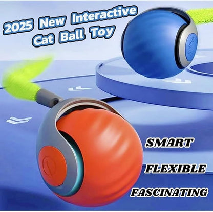 2 Packs Speediest Tail 2.0 Cat Toy,Interactive CatToy,CatToys for Indoor Cats,Chewie Viral Cat Ball,Adjustable Sports Rolling Toy,Electric Rolling Ball Christmas Birthday Gift for Pets