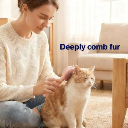 Cat Brush for Shedding, Kitten Brushes for Indoor Cats, For Long or Short Haired Cats,Cat Hair Brush Grooming Deshedding Brush for Dog Kitten Removes Loose Fur and flea removal comb, Pink