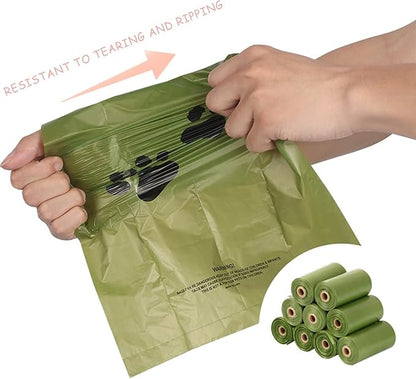 2 Pack Poop Bag Holder with Flashlight Waste Bag Dispenser for Leash with Clip and Battery Poop Bag Dispenser with Green Scented Poop Bags for Dog Walking(Pink,2 Dispenser 60 Bags)