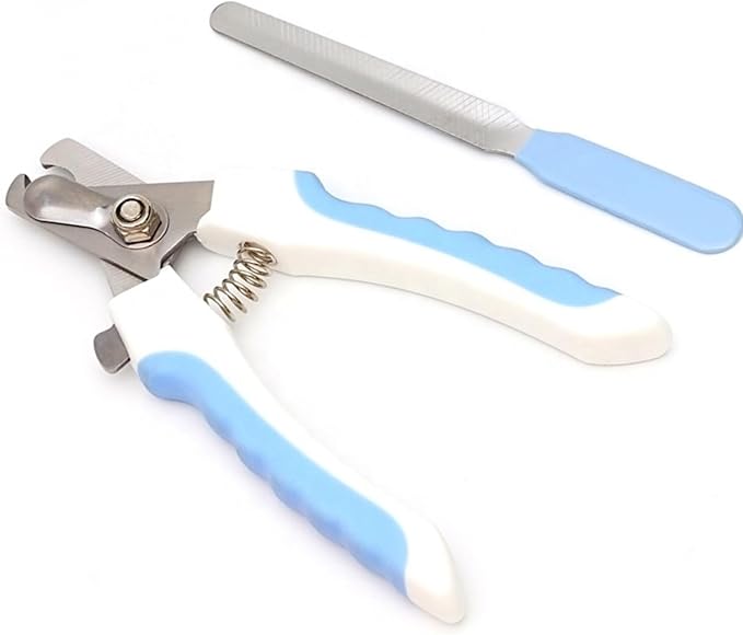 Dog Pets Nail Clippers and Trimmers - with Safety Guard to Avoid Overcutting, Free Nail File, Razor Sharp Blade - Professional Grooming Tool for Pets