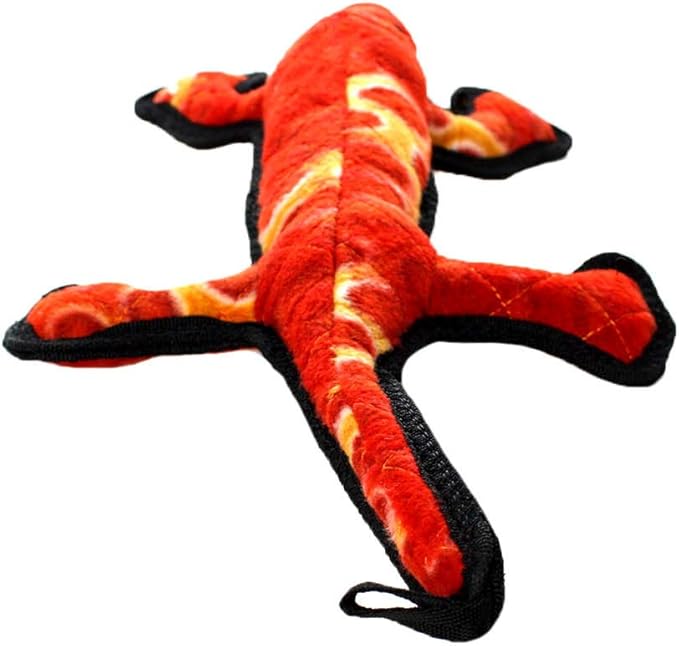 TUFFY - World's Tuffest Soft Dog Toy - Desert - Multiple Layers. Made Durable, Strong & Tough. Interactive Play (Tug, Toss & Fetch). Machine Washable & Floats (Lizard, Large 2 Pack)