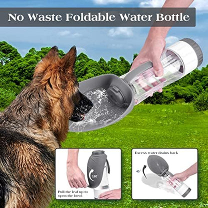 TIOVERY Dog Water Bottle Dispenser for Walking, Pet Water Feeder Container Portable with Drinking Cup Bowl Outdoor Hiking, Travel Large Grey - Image 5