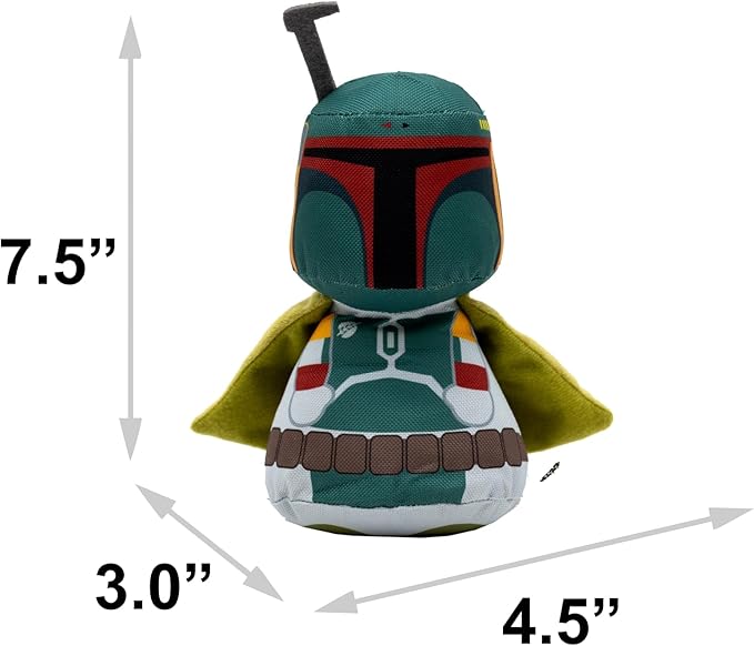 Star Wars Dog Toy, Star Wars Boba Fett Big Head Pose, Plush