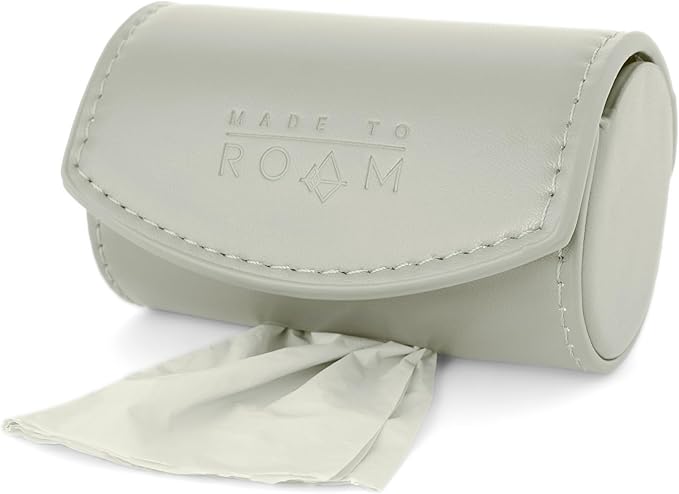 MADE TO ROAM On Dooty Pack - Premium Dog Poop Bag Holder for Leash, Vegan Leather Waste Bag Dispenser for Poop Bag Rolls - Washington Rain
