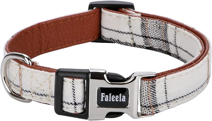 Faleela Soft &Comfy Bowtie Dog Collar,Detachable and Adjustable Bow Tie Collar,for Small Medium Large Pet (S, Beige)