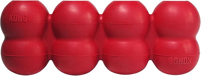 KONG Goodie Ribbon - Stuffable Natural Rubber Dog Toy - with Four Fillable Goodie Grippers for Enrichment Play - Bone-Shaped Chew Toy - for Large Dogs