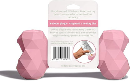 Mount Ara Super BITE BPA-Free Rubber Fillable Dog Chew Toy, Aggressive Chewer Toy, Peanut Butter Toy