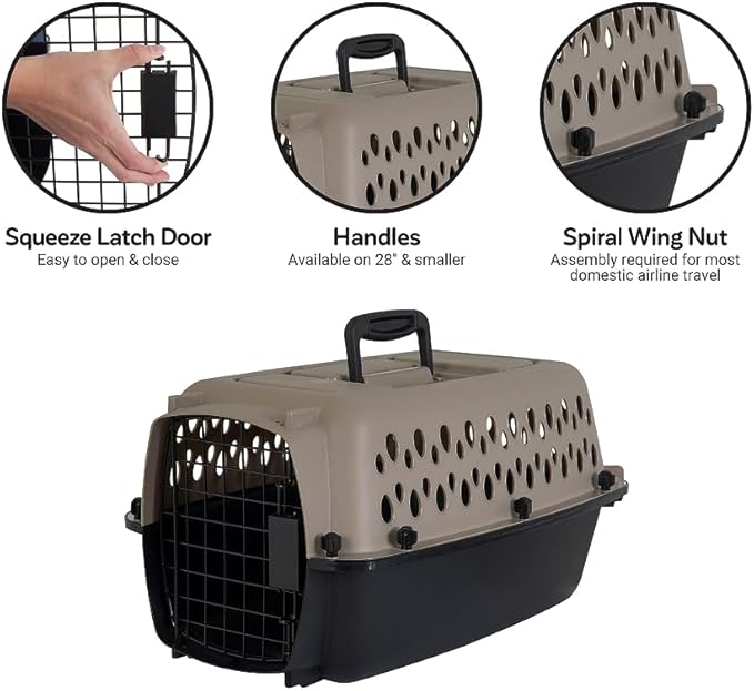 Rockever Dog Transport Boxes for Small Dog, Pet Crates for Travel, Dog Kennel 19 inch Portable Dog Crate for Cats