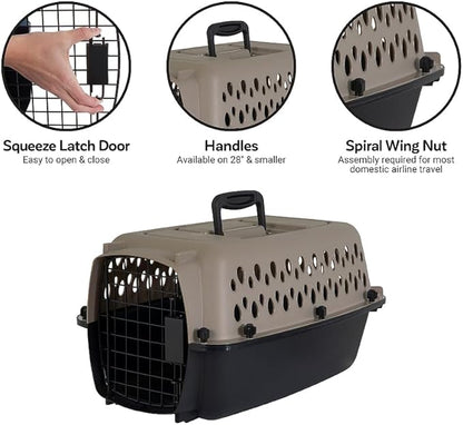 Rockever Dog Transport Boxes for Small Dog, Pet Crates for Travel, Dog Kennel 19 inch Portable Dog Crate for Cats