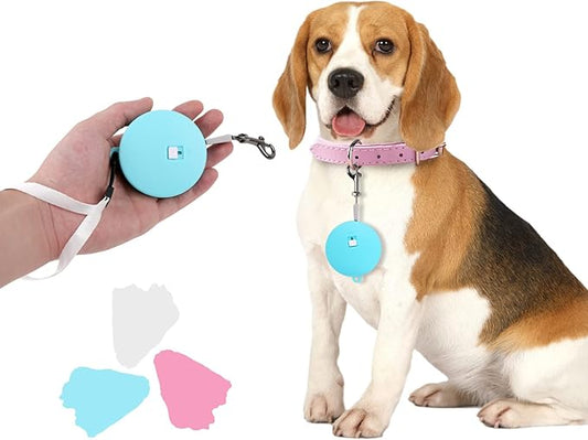 Retractable Dog Leash for Small and Medium Dogs up to 22lbs with 9.8ft Strong Nylon Tape, Hands Free, Portable and Lightweight Leash with Wrist Strap, One-Hand Brake, Tangle Free (Blue)