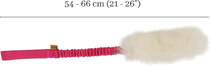 Dingo Dog Toy - Sheepskin tug with Pink Bungee, Agility Motivation Reward tug for Training and Fun 15580