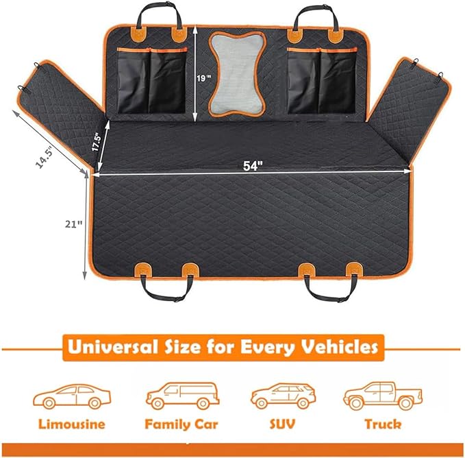 CBBPET Dog Car Seat Covers (Dog Bone)