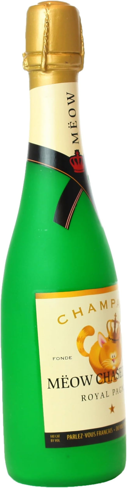 Wine Bottles - Dog Toy - 100% Vinyl. Made Durable & Strong. Novelty Play Toy. Many Bottles to Choose from and They Floats (Meow Chased, Single)