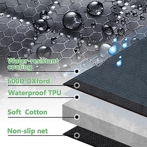 Vailge 100% Waterproof Convertible Dog Car Seat Covers,100% Waterproof Dog Seat Cover with Mesh Window, Heavy Duty seat Cover for Dogs, Dog car Hammock Pet Seat Cover for Cars Trucks suvs,Black,Large - Image 3