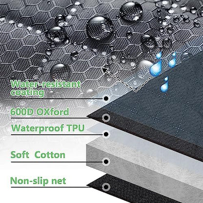 Vailge 100% Waterproof Convertible Dog Car Seat Covers,100% Waterproof Dog Seat Cover with Mesh Window, Heavy Duty seat Cover for Dogs, Dog car Hammock Pet Seat Cover for Cars Trucks suvs,Black,Large - Image 3