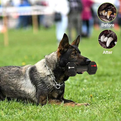 Dog Chew Toys for Aggressive Chewers Indestructible Dog Toys Tough Natural Rubber Dumbbell Toy for Small Medium Large Dogs XLarge Black