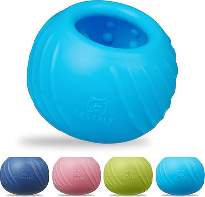 Long-Lasting Dog Lick Toy, Wobbly Dog Enrichment Lick Bowl to Keep Dogs Busy, Interactive Stuffable Dog Treat Feeder for Boredom, Silicone Treat Dispensing Chew Toy(Light Blue,M)