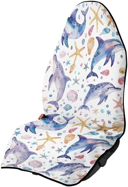 Coldinair Dolphin Towel Car Seat Cover for Men,Starfish Sweat Car Seat Protector after Workout,Gym,Swimming,Anti-Slip Universal Car Seat Covers for Truck,Van,SUV