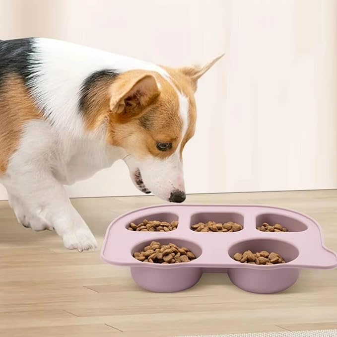 Cat Dog Slow Feeder Set Textured Slow Lick Mat & Drumstick Puzzle Toy Food Grade Silicone Easy to Clean Anti-Slip Base Pet Accessories (Mat-6 2pcs)