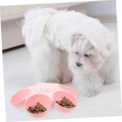 Flower Pet Bowl Kitten Feeding Bowls Cat Food Dish Pet Feeding Station Slow Feeding Cat Bowls Slow Dog Water Bowl Puppy Water Dispenser Puppy Water Feeder Pink Plastic