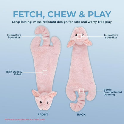 Best Pet Supplies Squeaky Dog Toys with Soft Durable Fabric for Small, Medium and Large Pets Interactive Toy for Indoor Play, Supports Active Biting and Play - Pig, Large
