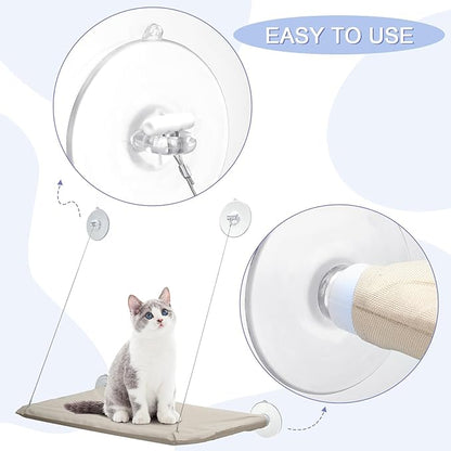 Tondiamo 8 Pcs Cat Window Perch Suction Cups, Powerful Window Bed Replacement Suction Cup for Cat Hammocks Window Seat Supplies, 2 Styles(Vivid Style)