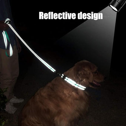 FunTags 4FT Reflective Dog Leash with Soft Padded Handle for Training,Walking Lead for Large & Medium Dog,1 Inch Wide,Turquoise