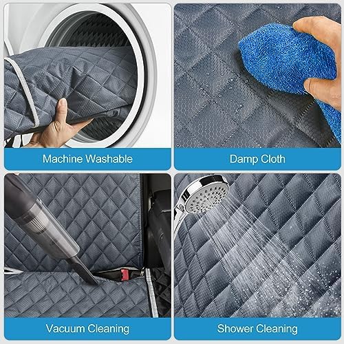 ANOSOSPECIAL Grey Dog Car Seat Cover for Back Seat X-Large,Non-Stick Fur,Pet-Friendly and Waterproof - Universal Fit Interior Protector for Auto, Van, SUV - Ideal for Kids and Pets (X-Large) - Image 5