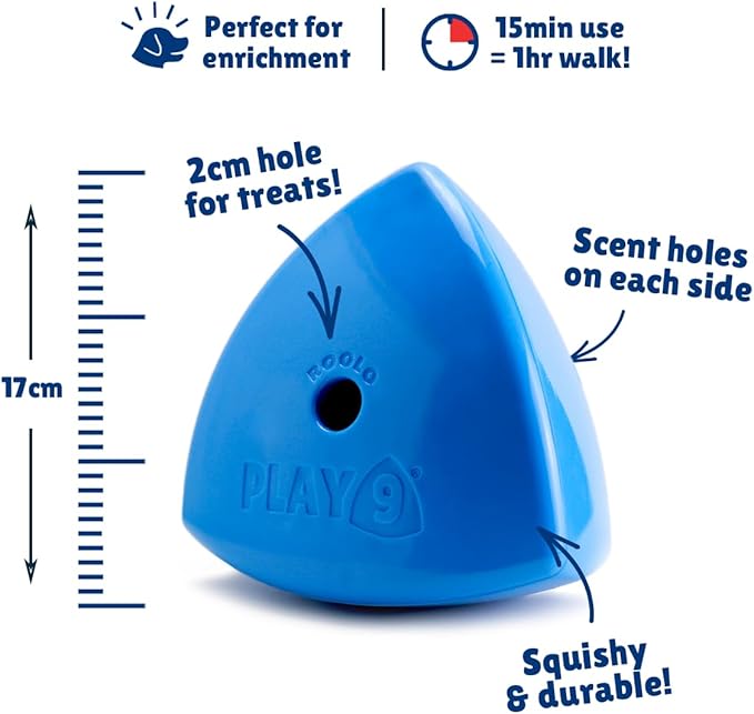 Roolo Dog Treat Dispenser Toy – Dog Toys Interactive Enrichment Puzzle Feeder for All Dog Sizes and Breeds – Durable Slow Feeder for Mental Stimulation & Boredom Relief Gifts for Dogs