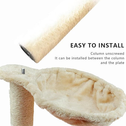 Cat Tree Replacement Parts Cat Hammock 17in Dia. Spoon-Shape Large Tree Hammock Soft Scratch-Proof Replacement Parts Washable Easy to Install Attachments Beige