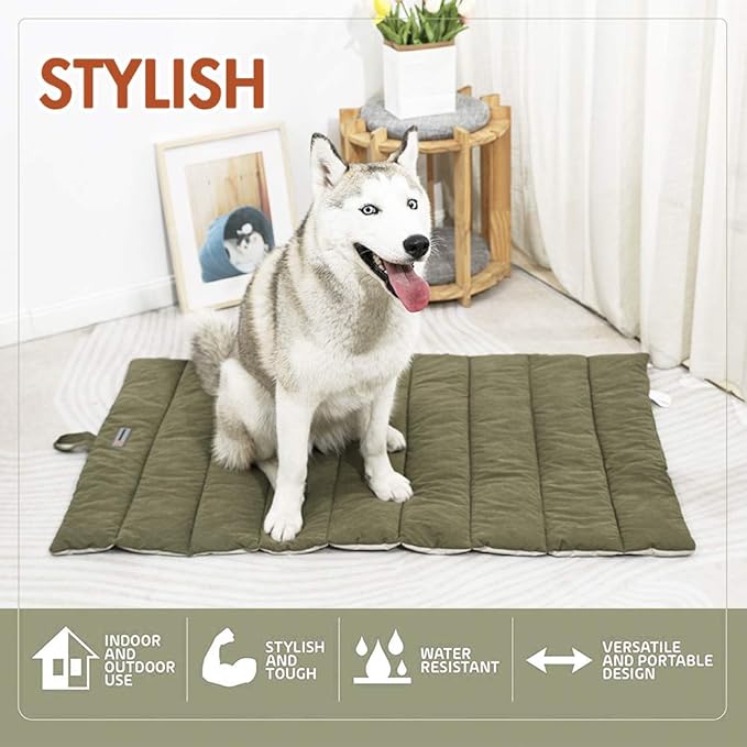 CHEERHUNTING Outdoor Dog Bed, Waterproof, Washable, Large Size, Durable, Water Resistant, Portable and Camping Travel Pet Mat