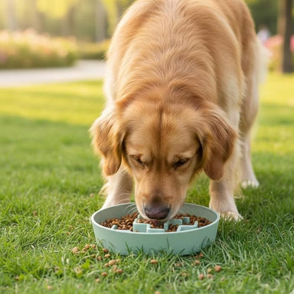 Sustainable Dog Slow Feeder Bowl – 27.7 OZ (820 ML) | Eco-Friendly Material, Dishwasher Safe | Suitable for Dry and Wet Food | Durable and Easy to Clean | Mint Green